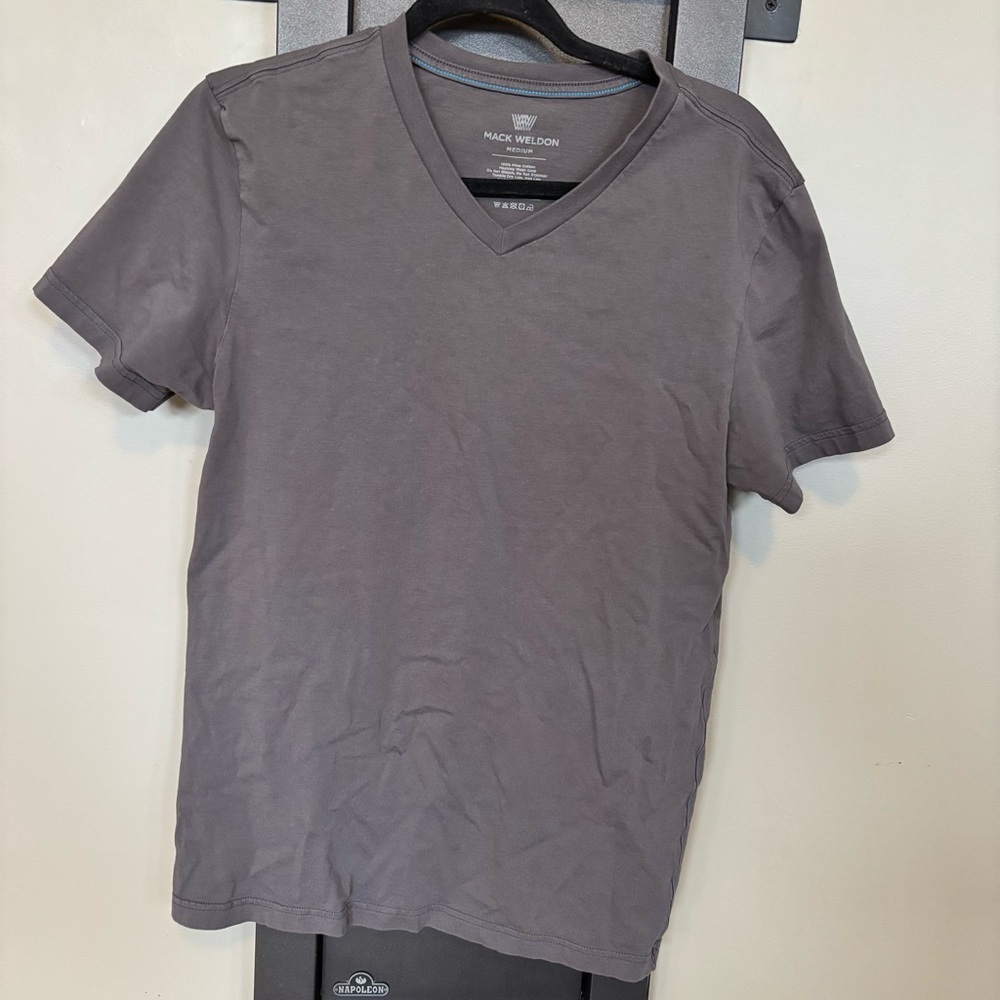 Mack Weldon Napoleon Gray V-Neck T-Shirt - size M​​